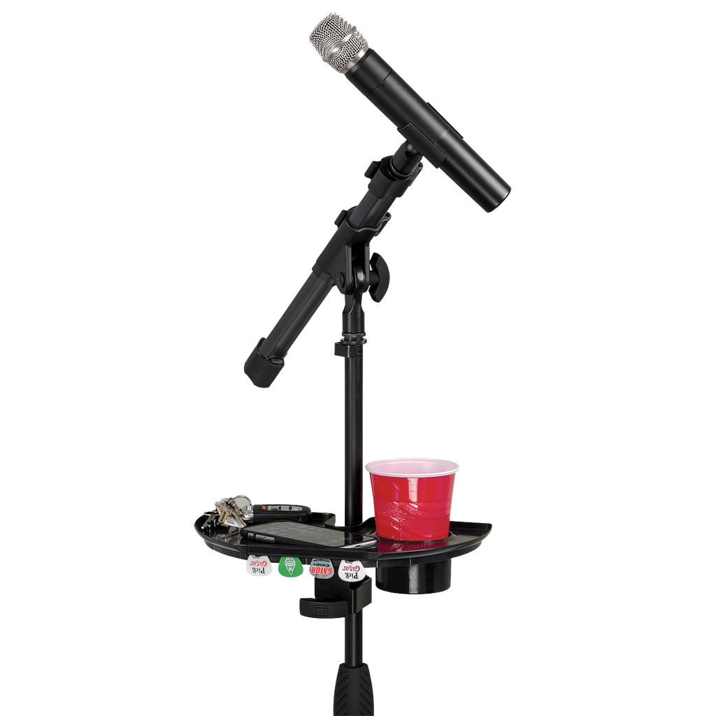 Mic Stand Accessory Tray with Drink Holder