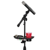 Mic Stand Accessory Tray with Drink Holder