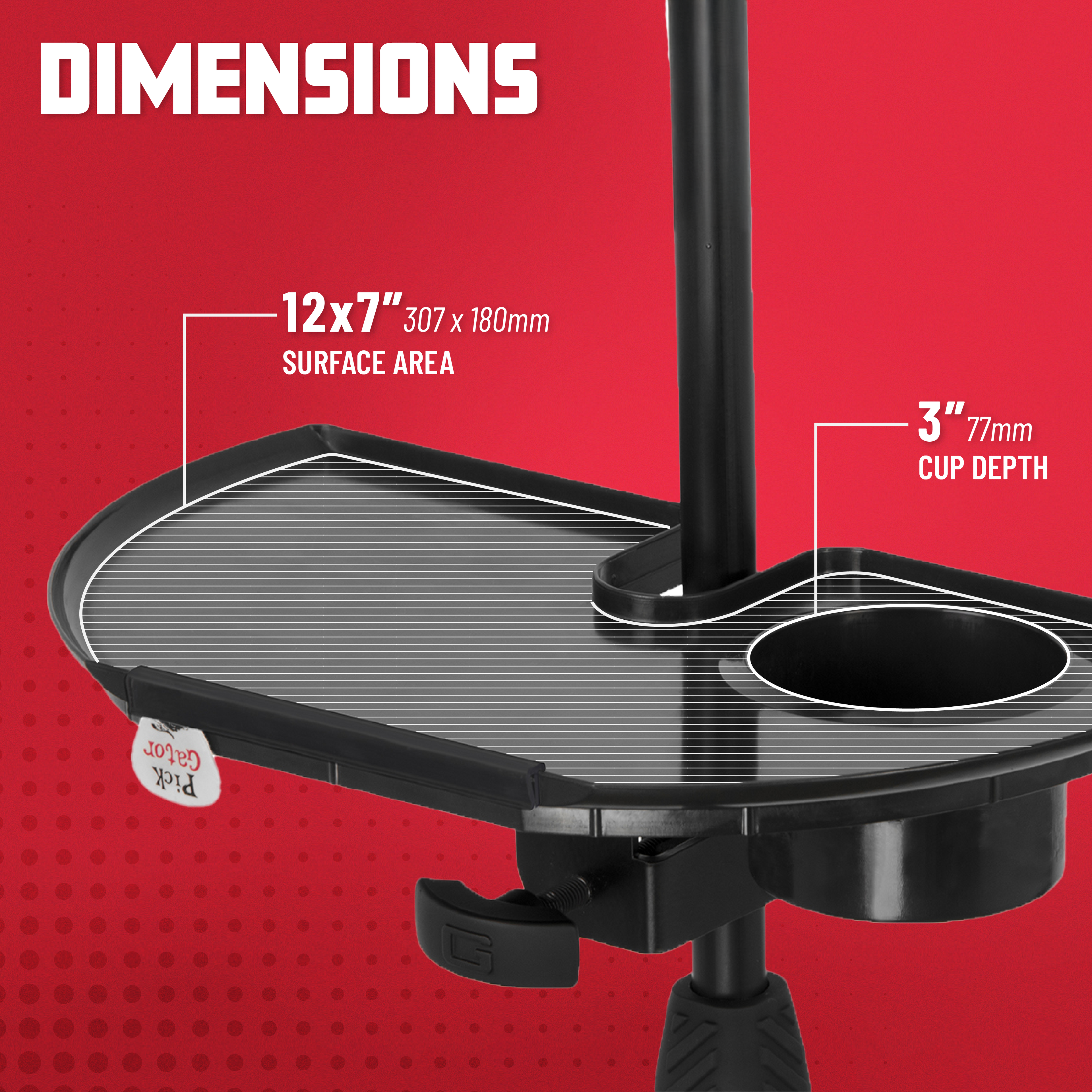 Mic Stand Accessory Tray with Drink Holder