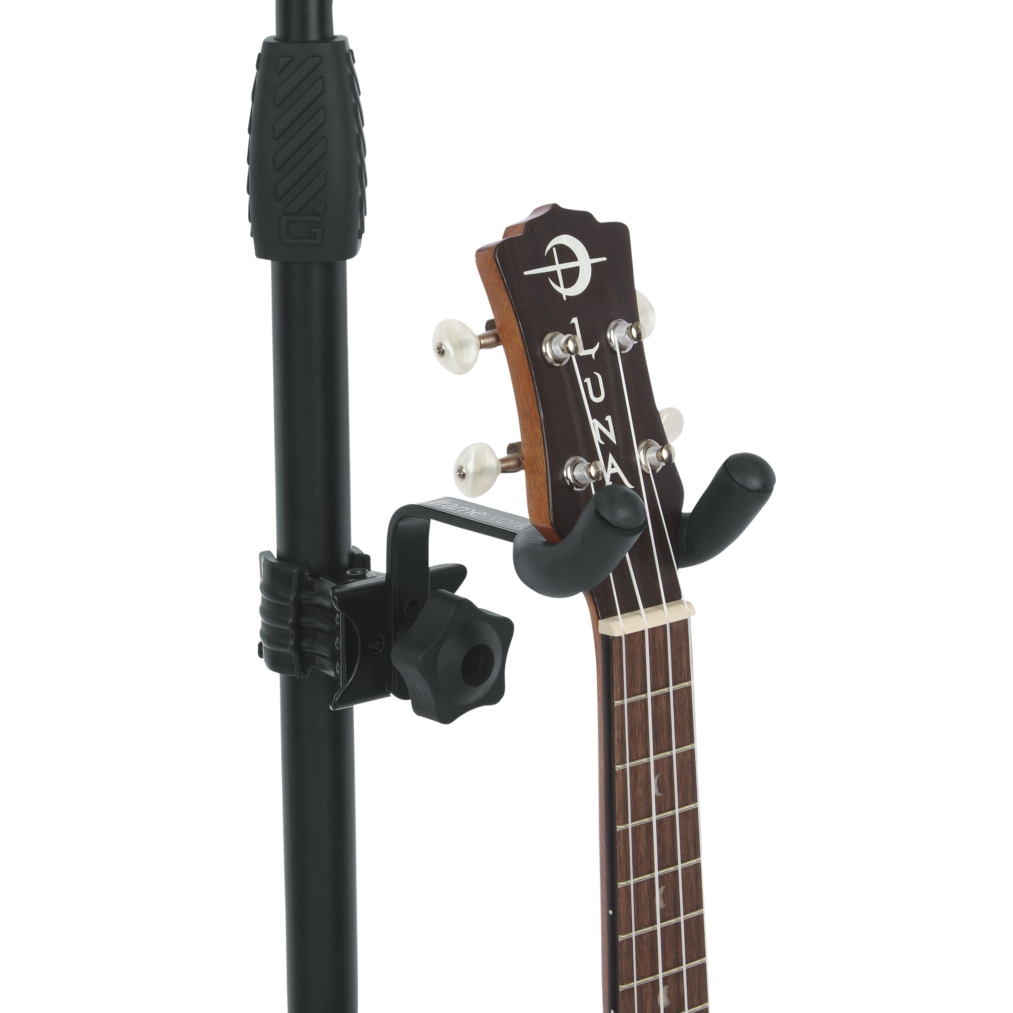 Uke/Mando Hanger Attachment w/ Clamp for Mic Stand