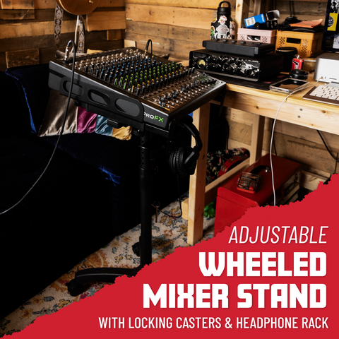 Height and Angled Adjustable Wheeled Mixer Stand