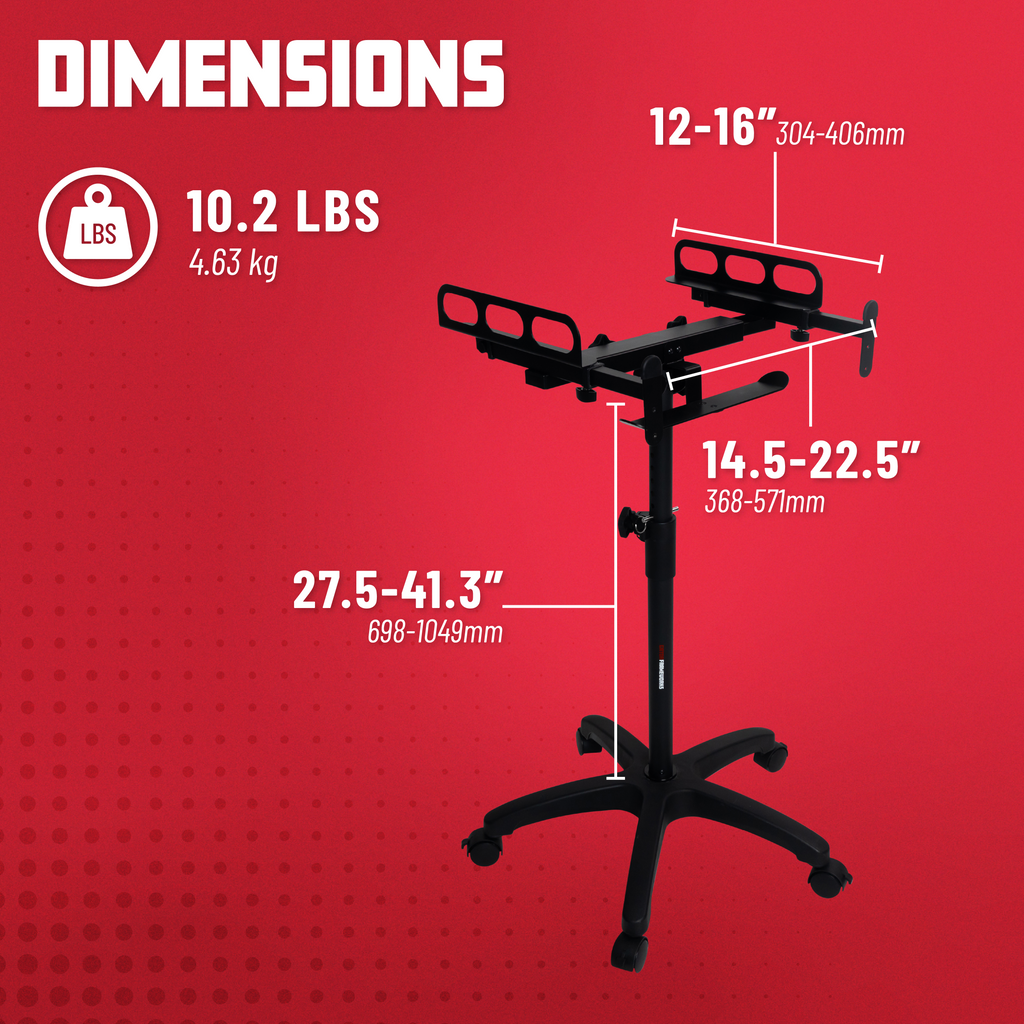 Height and Angled Adjustable Wheeled Mixer Stand
