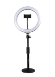 Ring Light Round Base Desktop Stand W/ Phone Clamp