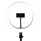 Ring Light Round Base Desktop Stand W/ Phone Clamp