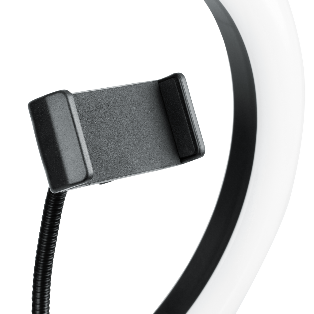 Ring Light Round Base Desktop Stand W/ Phone Clamp