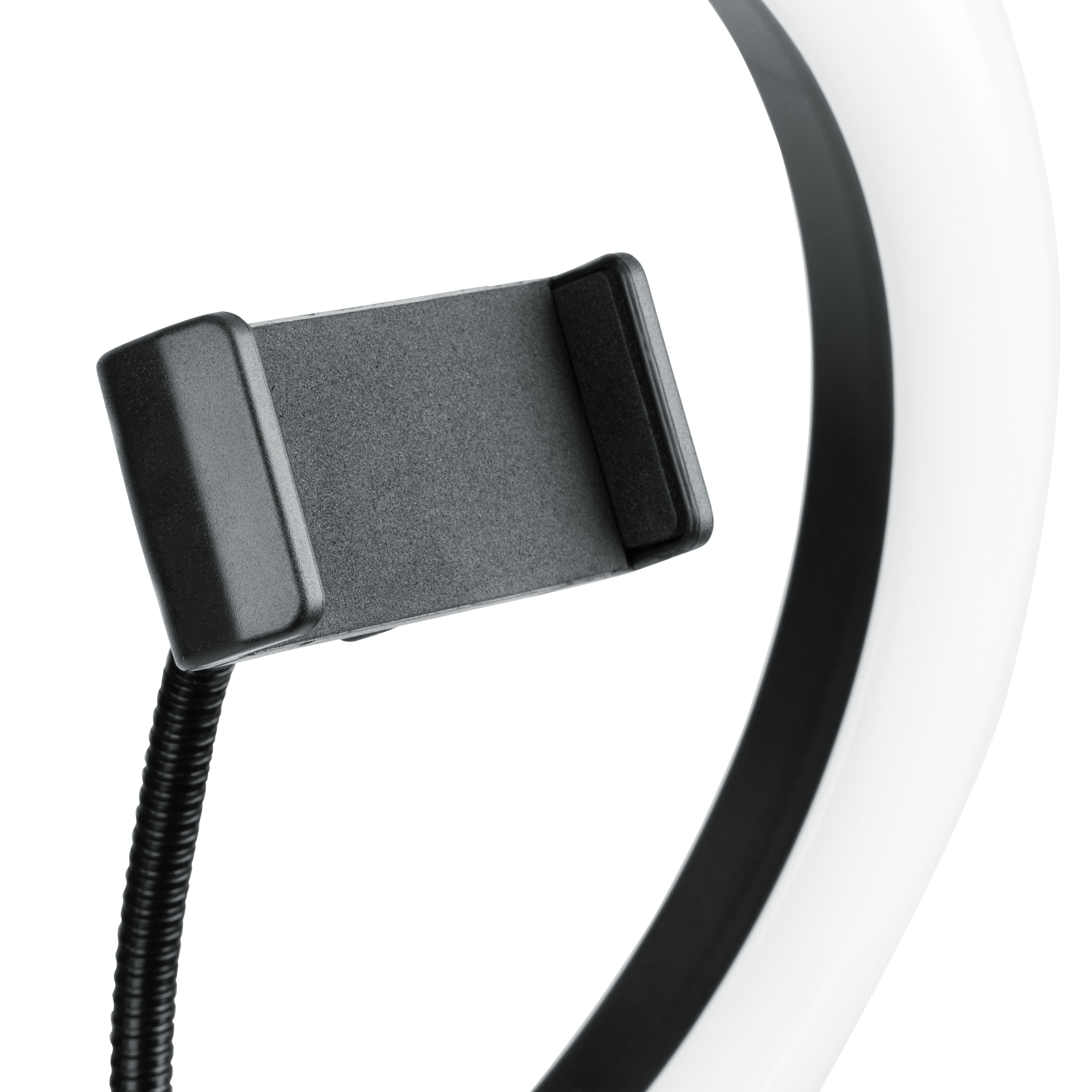 Ring Light Round Base Desktop Stand W/ Phone Clamp