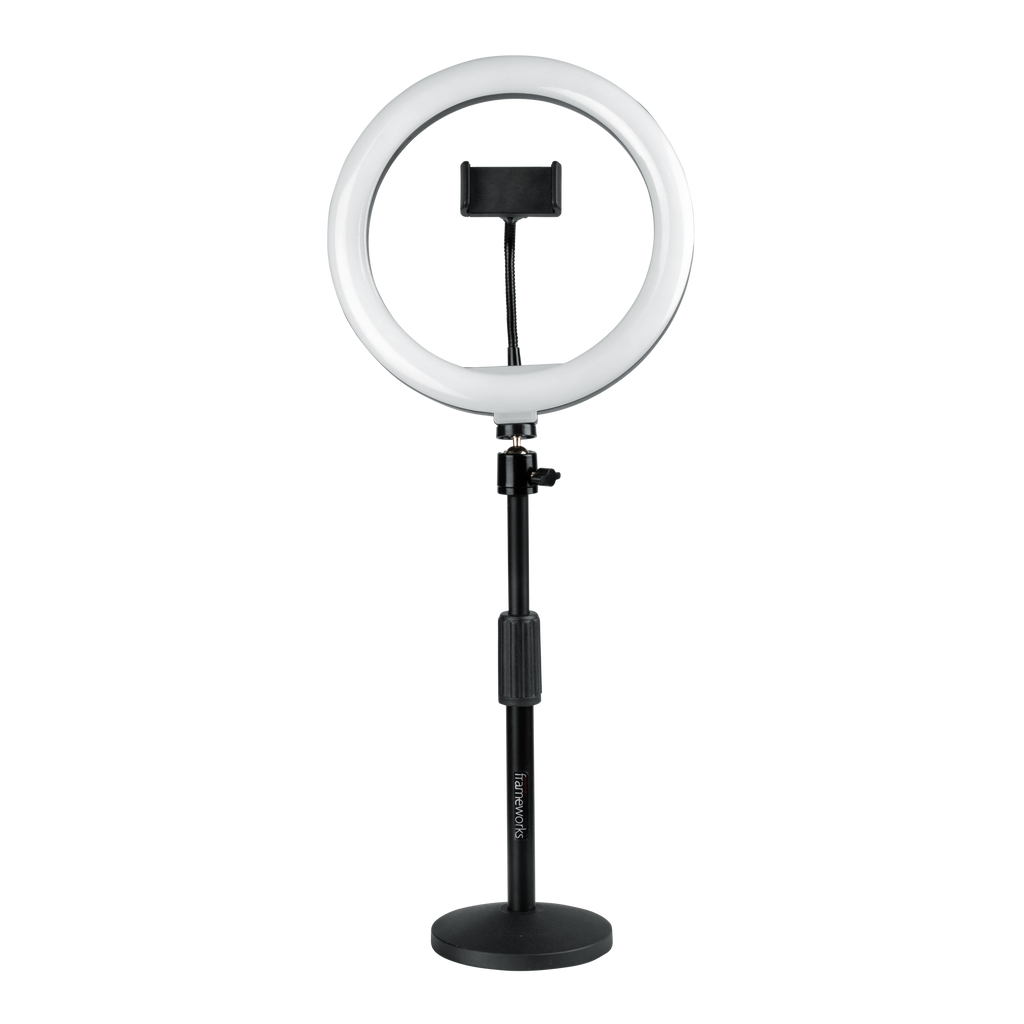 Set Of Two Stands, Ring Lights & Phone Holders