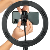 Set Of Two Stands, Ring Lights & Phone Holders