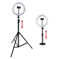 Set Of Two Stands, Ring Lights & Phone Holders