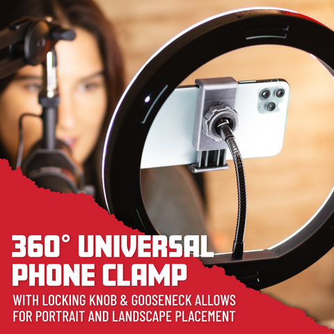 Set Of Two Stands, Ring Lights & Phone Holders
