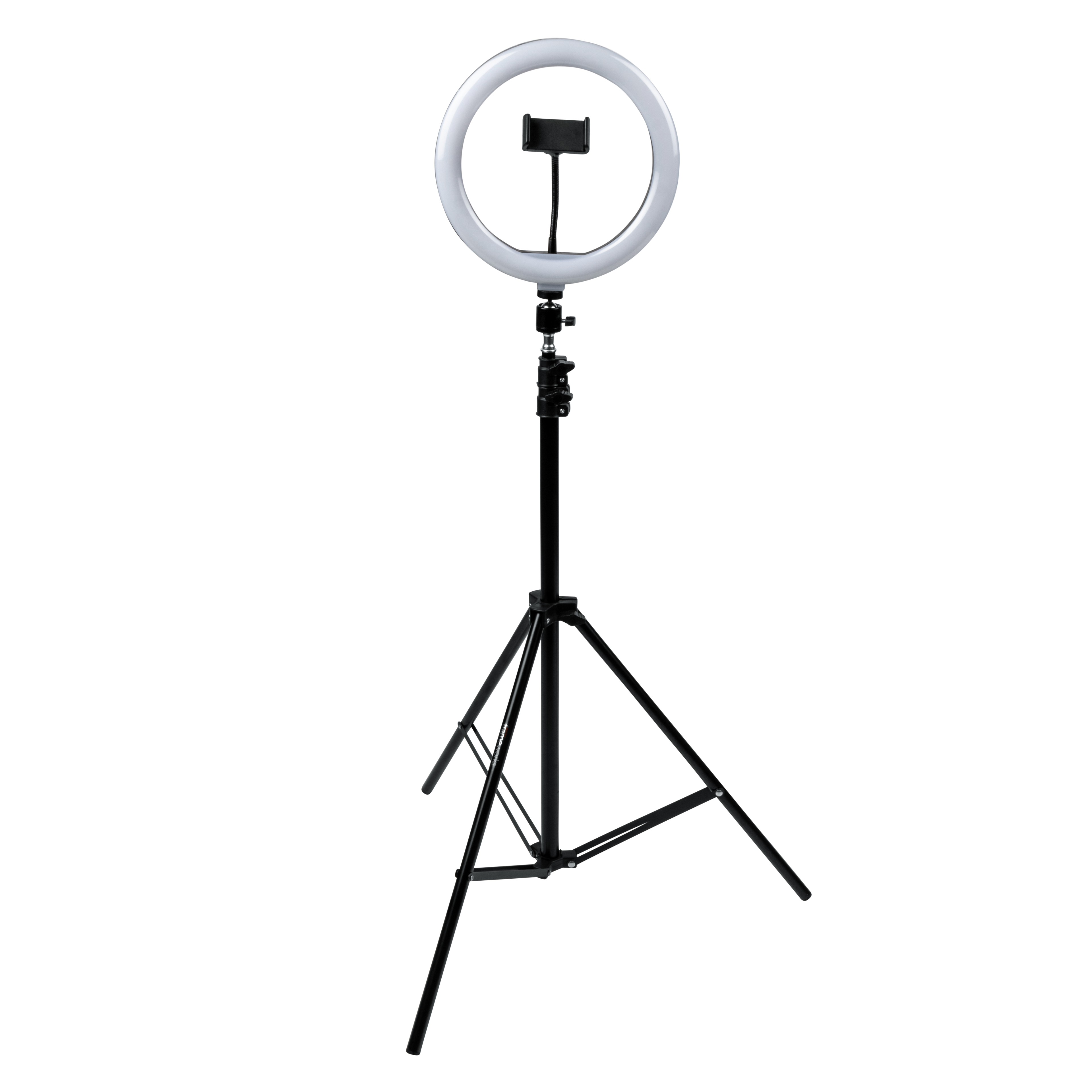 Ring Light Round Base Tripod Stand W/ Phone Clamp
