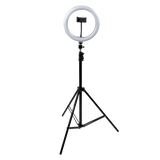 Ring Light Round Base Tripod Stand W/ Phone Clamp
