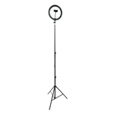 Ring Light Round Base Tripod Stand W/ Phone Clamp