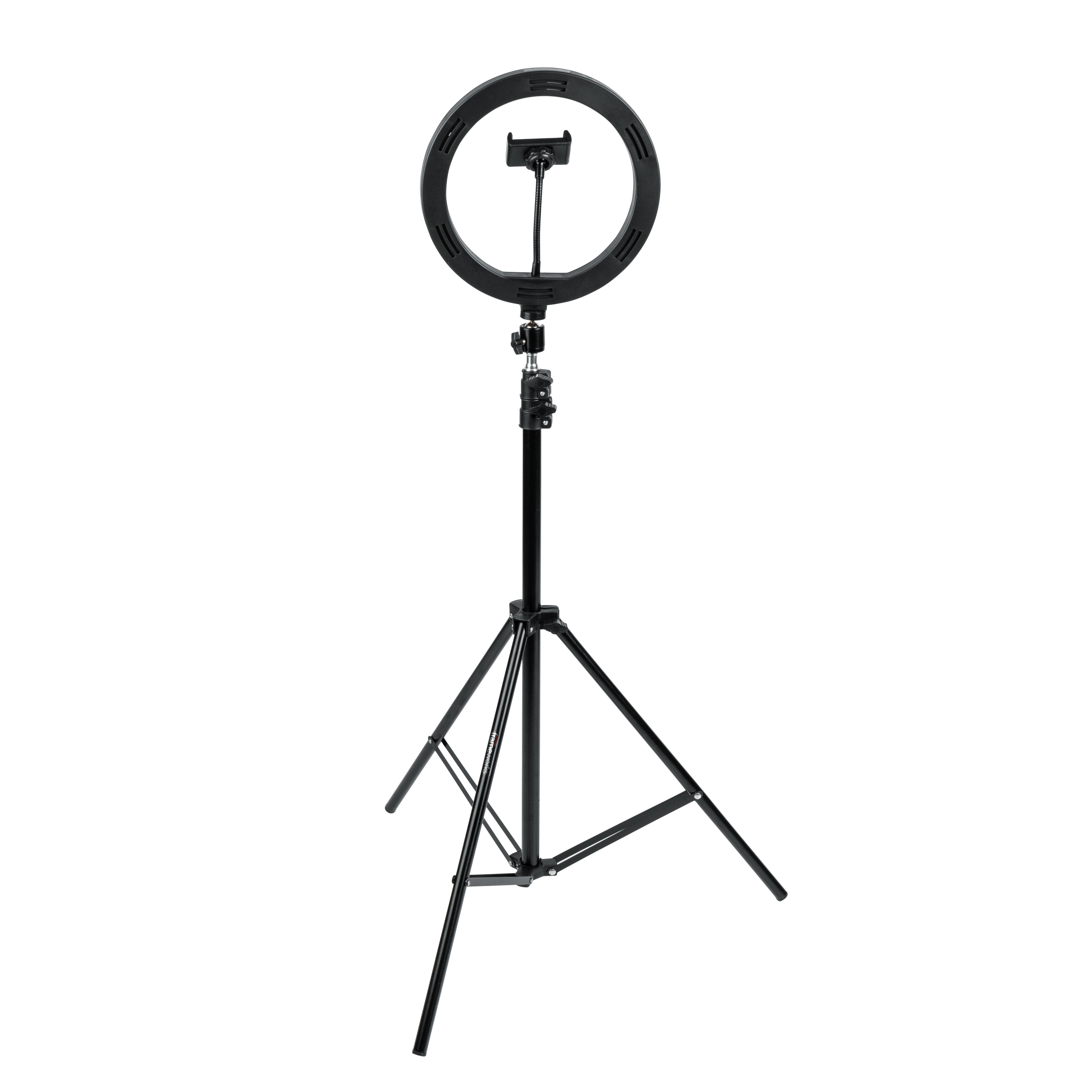 Ring Light Round Base Tripod Stand W/ Phone Clamp