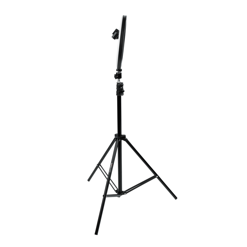 Ring Light Round Base Tripod Stand W/ Phone Clamp
