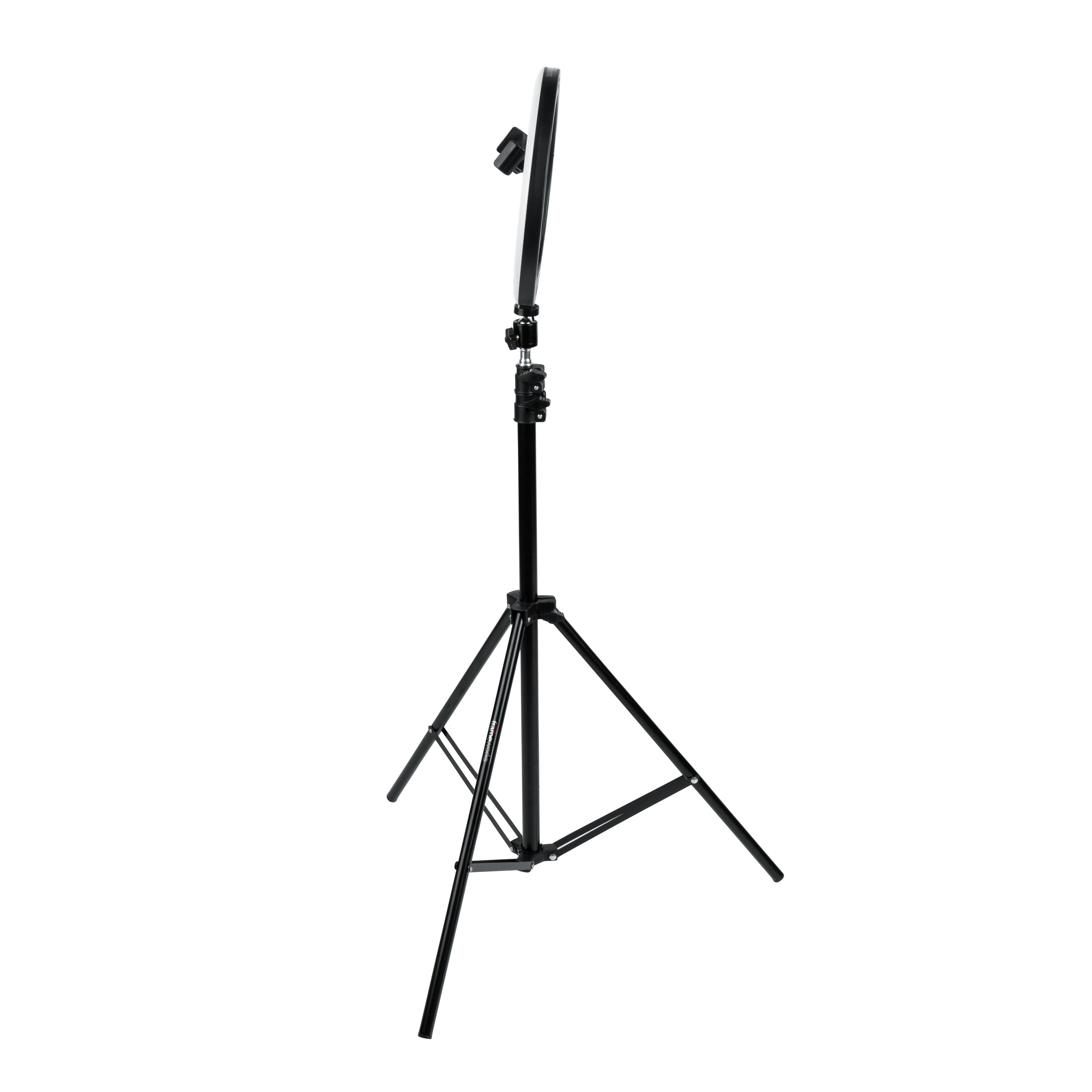 Ring Light Round Base Tripod Stand W/ Phone Clamp