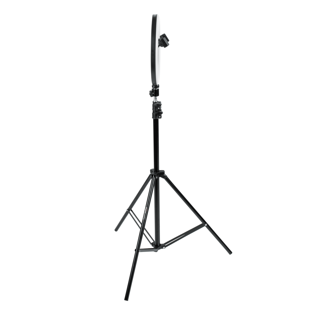 Ring Light Round Base Tripod Stand W/ Phone Clamp