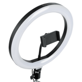 Ring Light Round Base Tripod Stand W/ Phone Clamp
