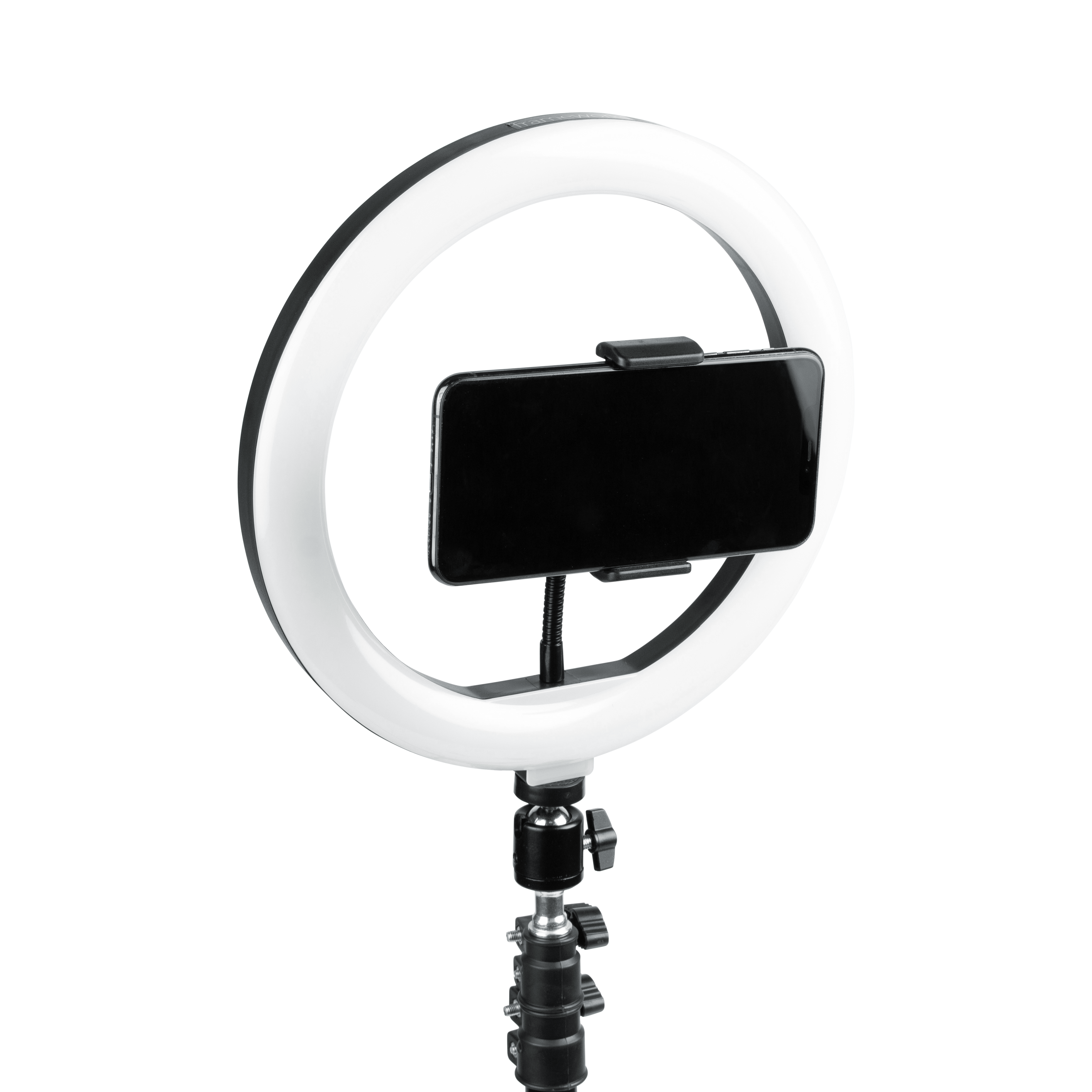 Ring Light Round Base Tripod Stand W/ Phone Clamp