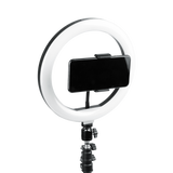Ring Light Round Base Tripod Stand W/ Phone Clamp
