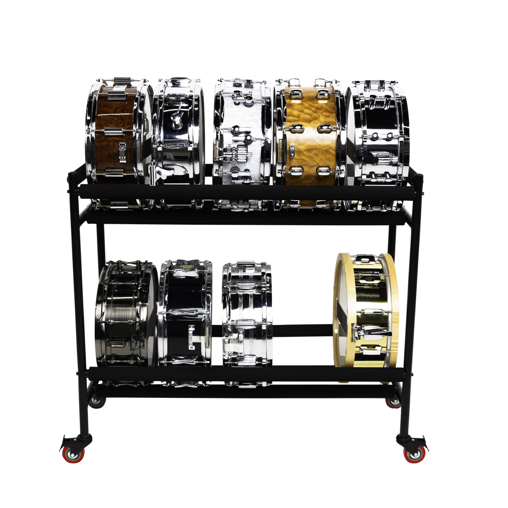 Two-Tier Snare Rack with Locking Casters