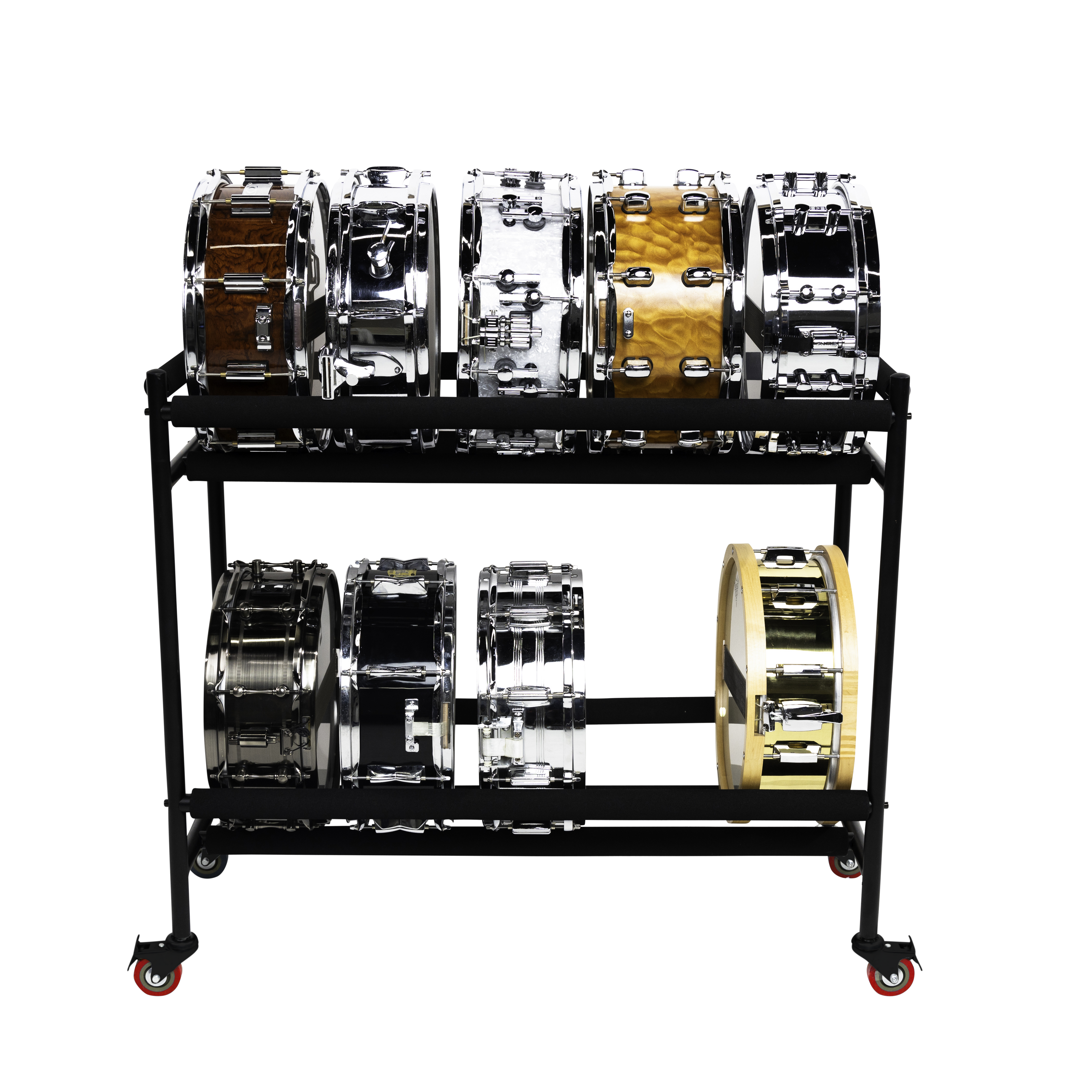 Two-Tier Snare Rack with Locking Casters