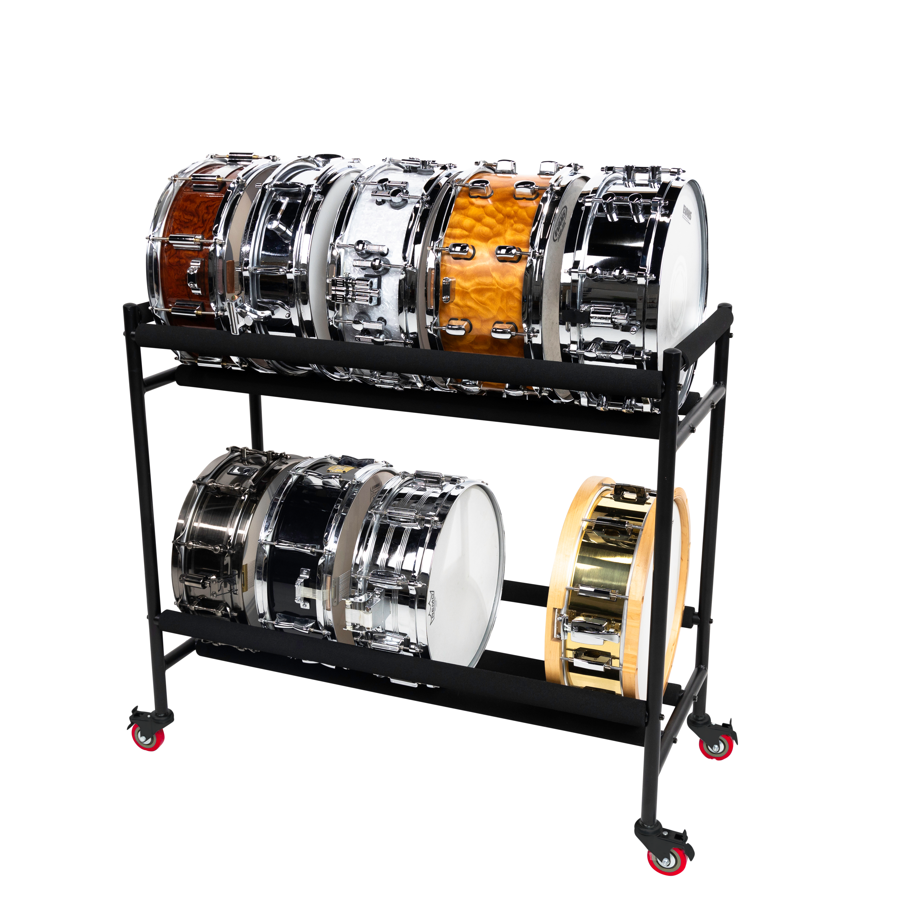 Two-Tier Snare Rack with Locking Casters