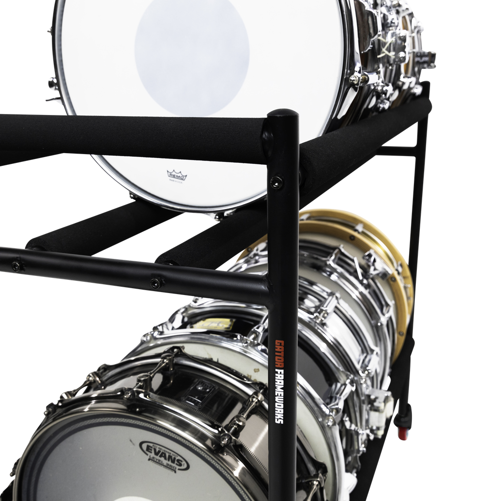 Two-Tier Snare Rack with Locking Casters