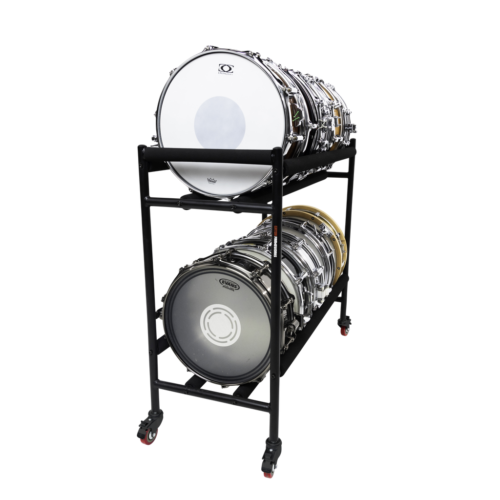 Two-Tier Snare Rack with Locking Casters