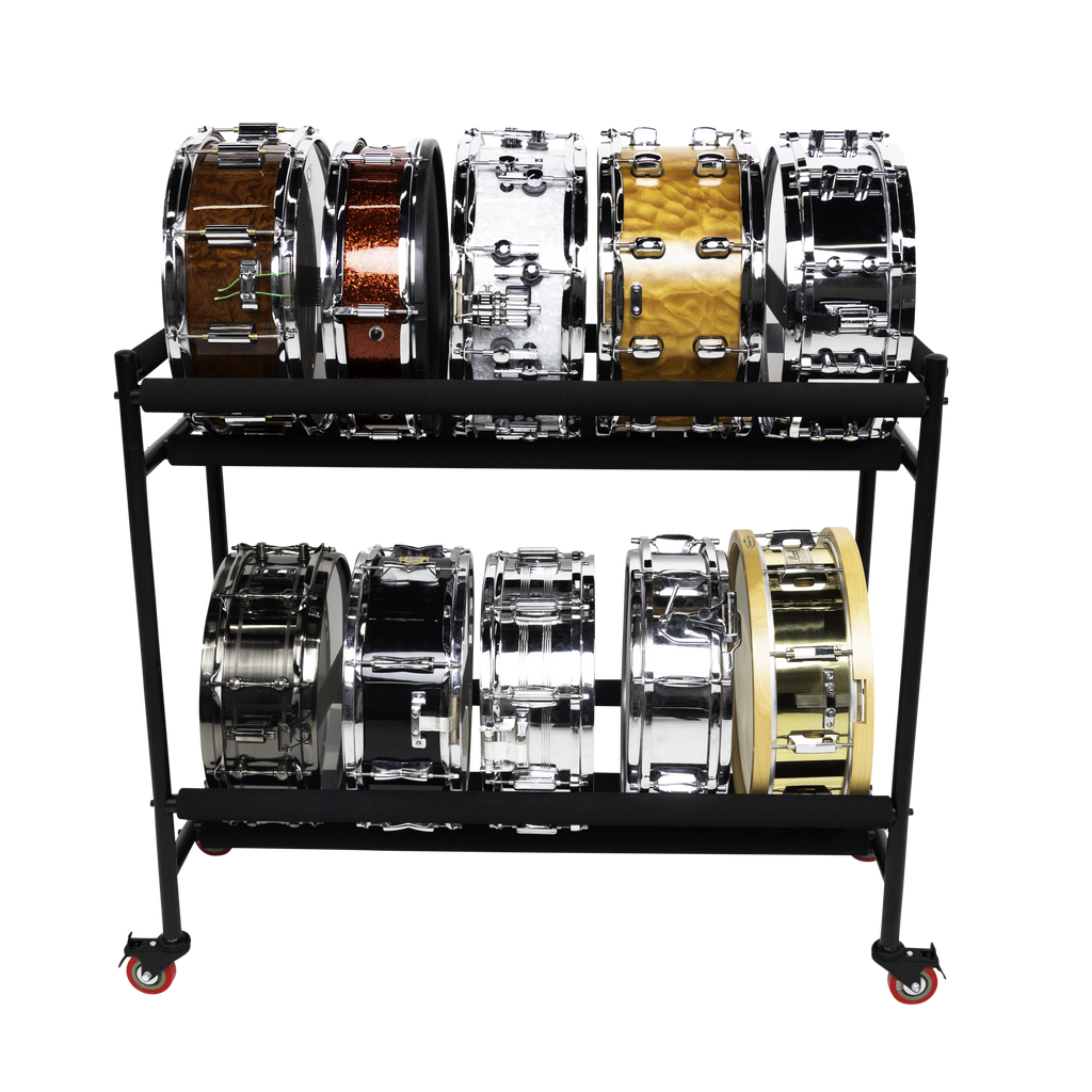 Two-Tier Snare Rack with Locking Casters
