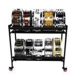 Two-Tier Snare Rack with Locking Casters