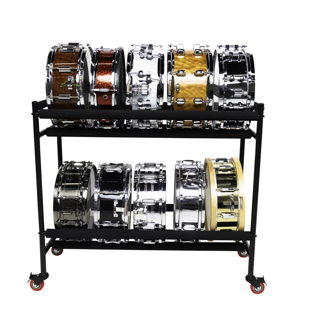 Two-Tier Snare Rack with Locking Casters