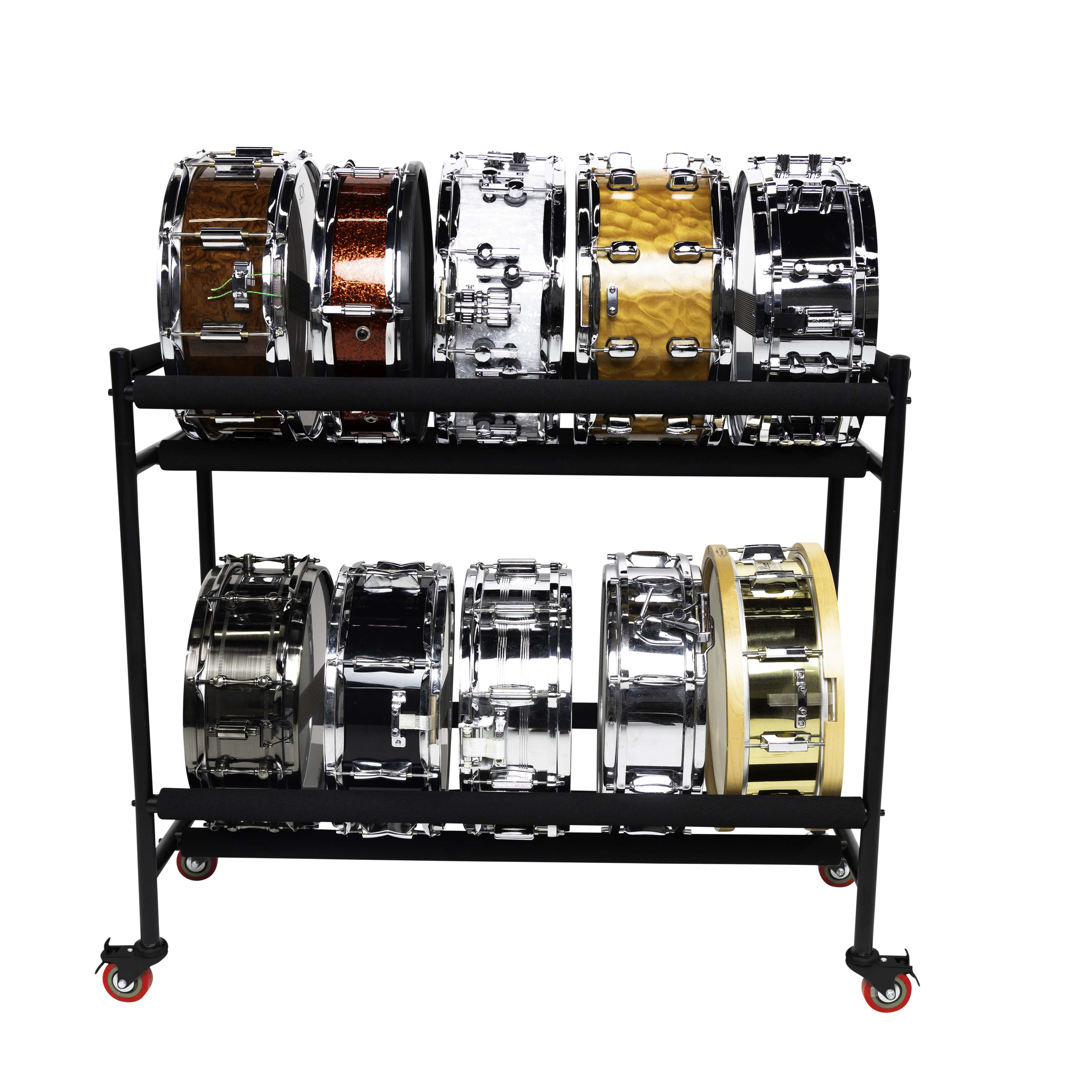 Two-Tier Snare Rack with Locking Casters