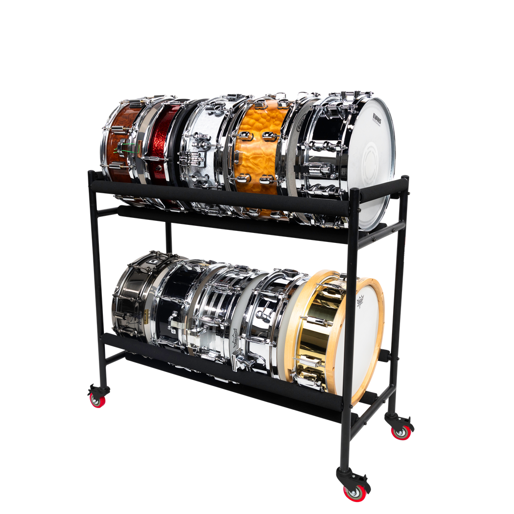 Two-Tier Snare Rack with Locking Casters