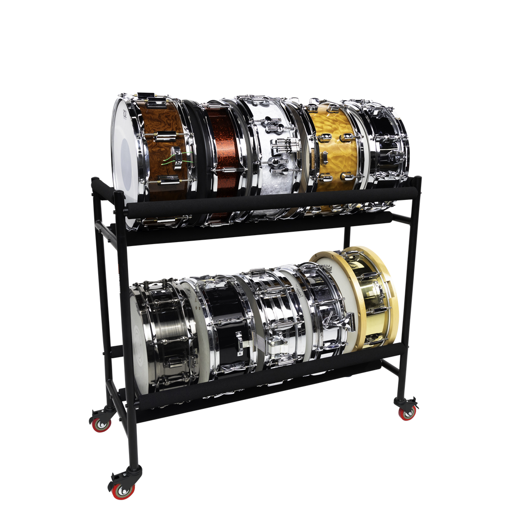Two-Tier Snare Rack with Locking Casters