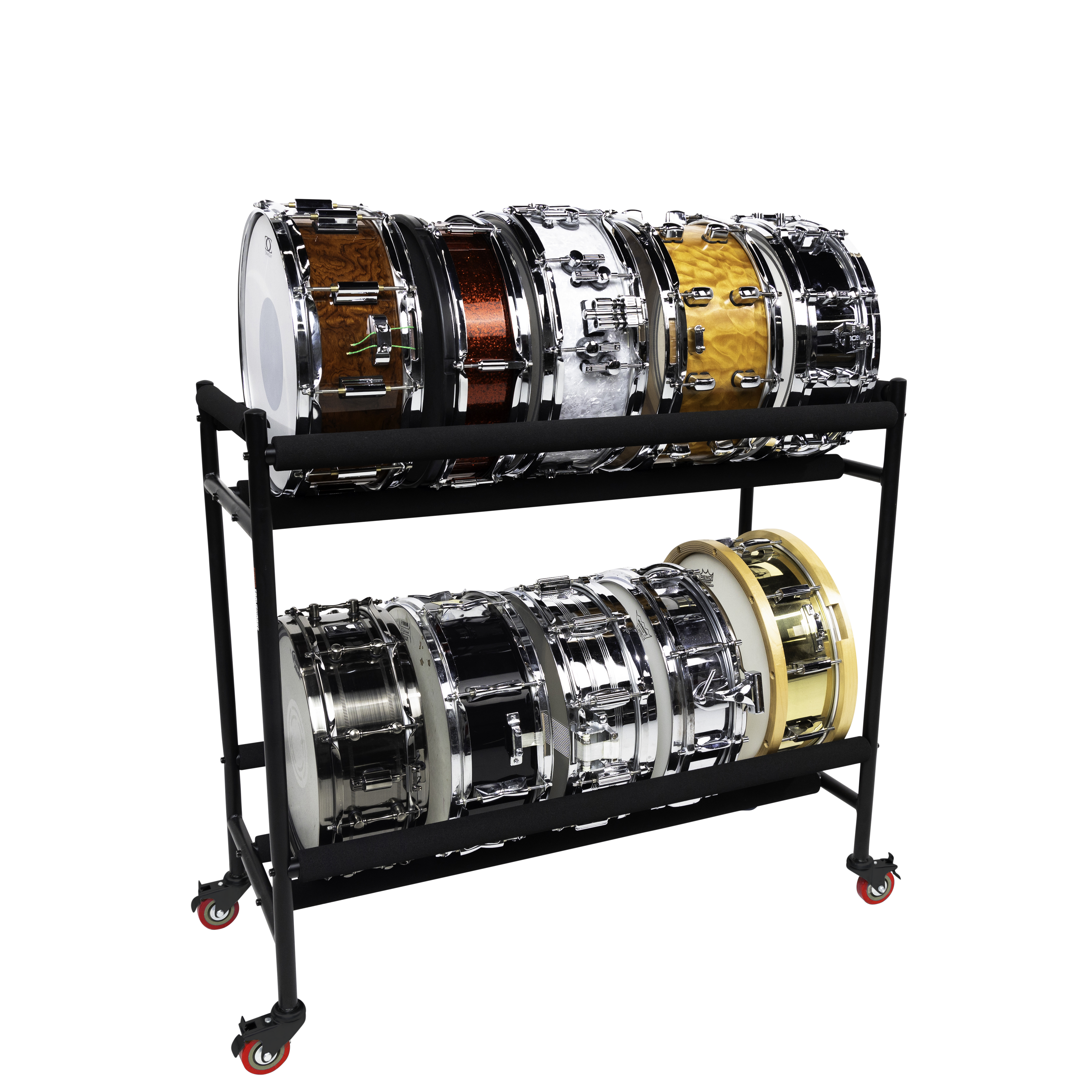 Two-Tier Snare Rack with Locking Casters