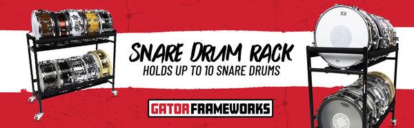 Two-Tier Snare Rack with Locking Casters