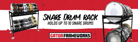 Two-Tier Snare Rack with Locking Casters