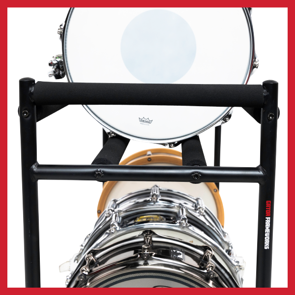 Two-Tier Snare Rack with Locking Casters