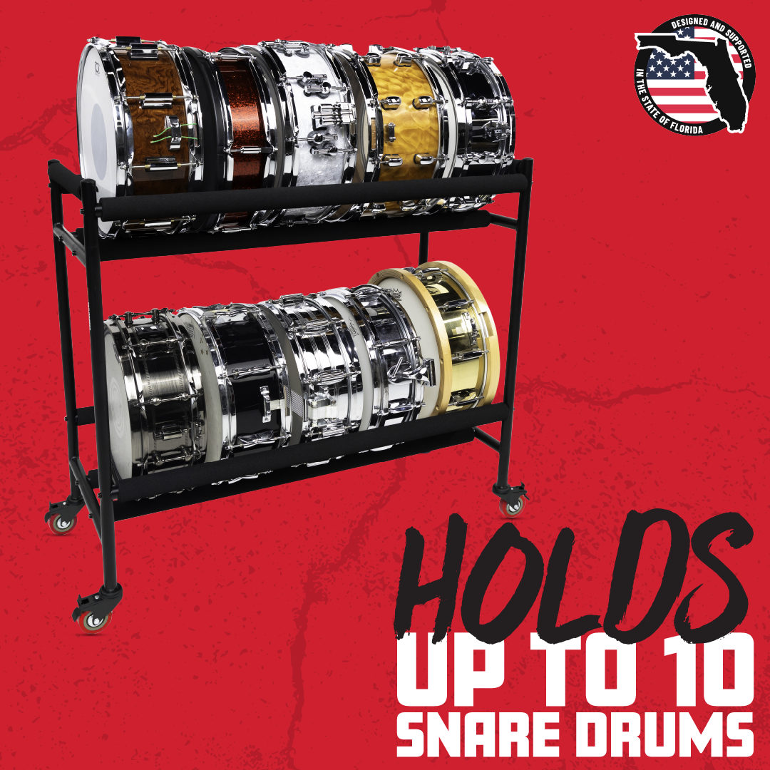 Two-Tier Snare Rack with Locking Casters