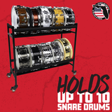 Two-Tier Snare Rack with Locking Casters