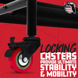 Two-Tier Snare Rack with Locking Casters
