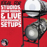 Two-Tier Snare Rack with Locking Casters