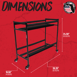 Two-Tier Snare Rack with Locking Casters