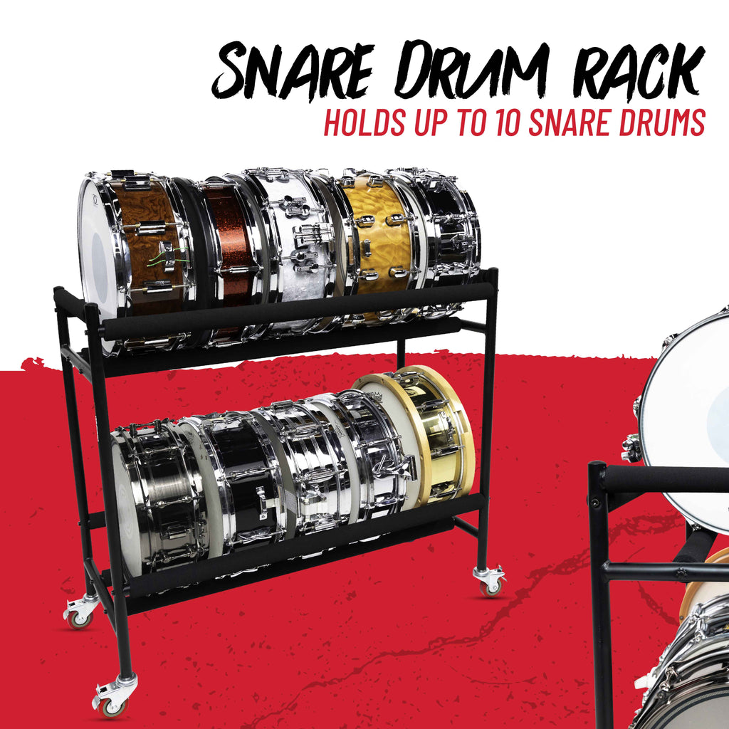 Two-Tier Snare Rack with Locking Casters
