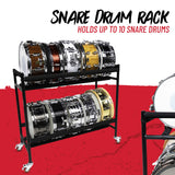 Two-Tier Snare Rack with Locking Casters