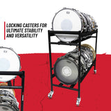 Two-Tier Snare Rack with Locking Casters