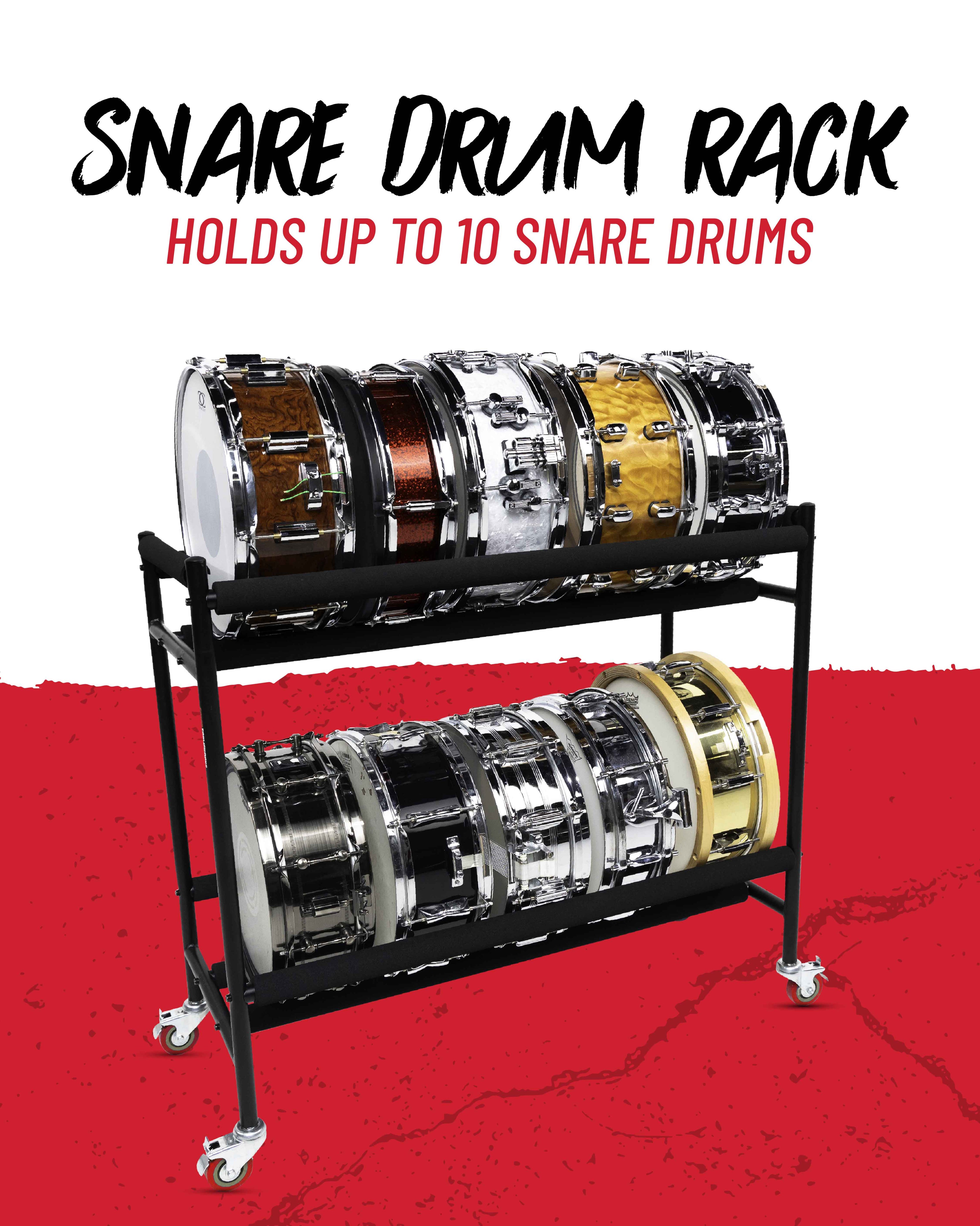 Two-Tier Snare Rack with Locking Casters