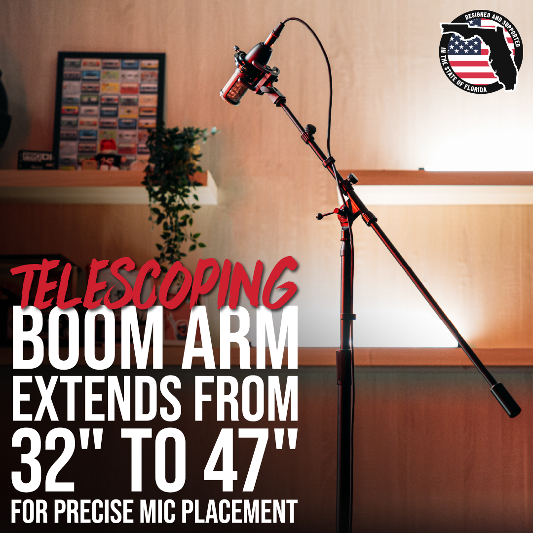 Studio Mic Boom with Hex Base