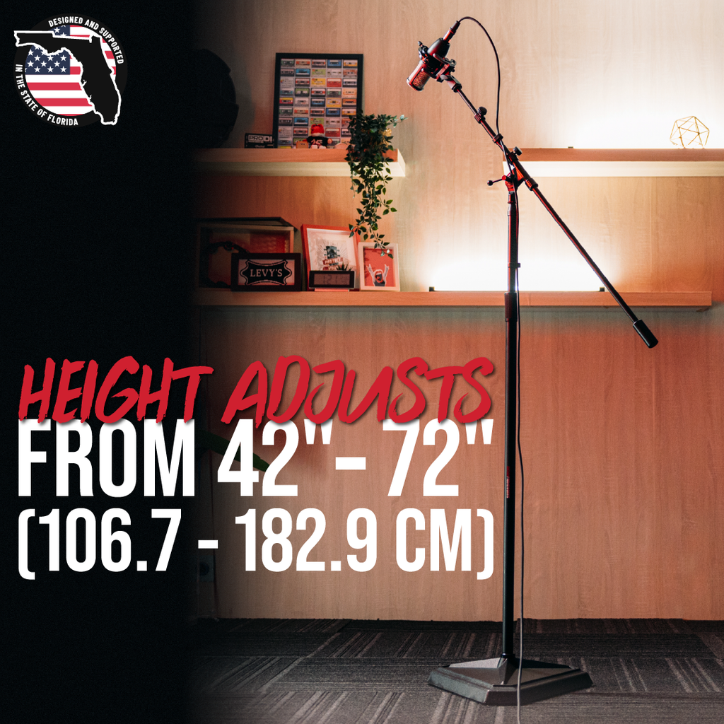 Studio Mic Boom with Hex Base